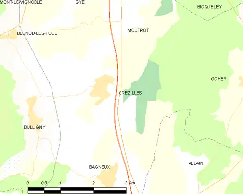 Detailkaart van de gemeente