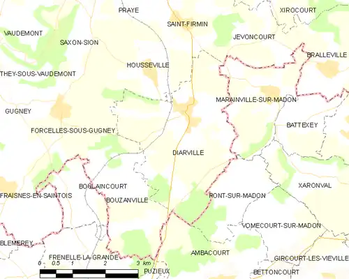 Detailkaart van de gemeente