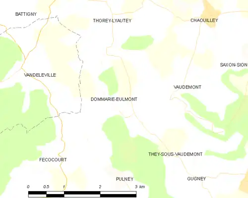 Detailkaart van de gemeente