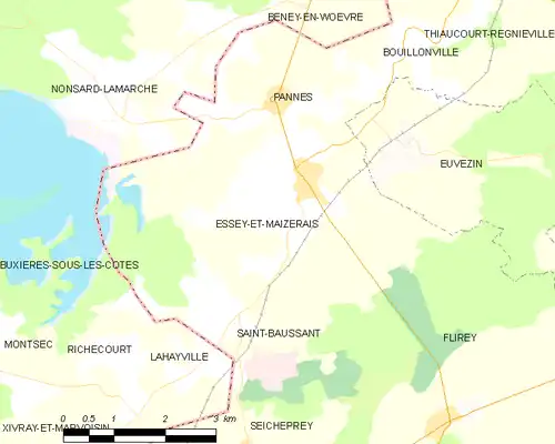 Detailkaart van de gemeente