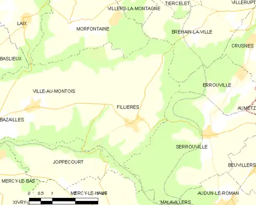 Detailkaart van de gemeente