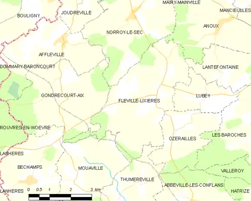 Detailkaart van de gemeente