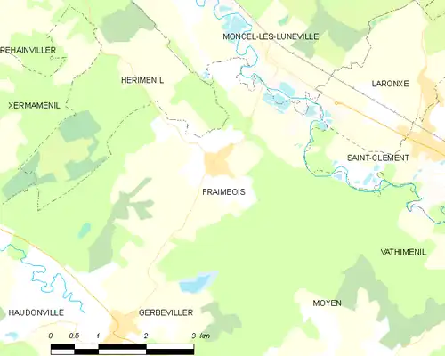 Detailkaart van de gemeente