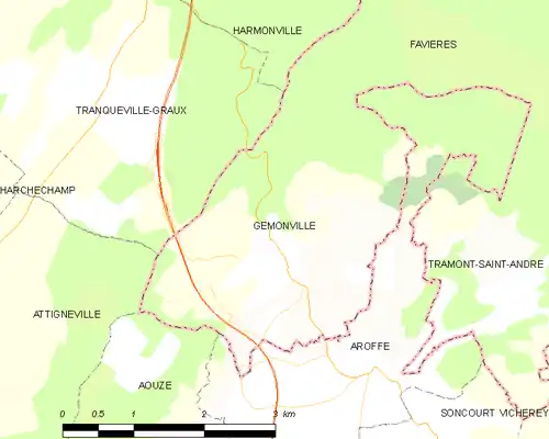 Detailkaart van de gemeente