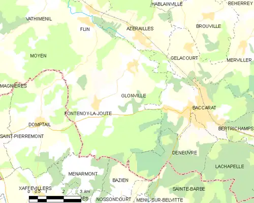 Detailkaart van de gemeente