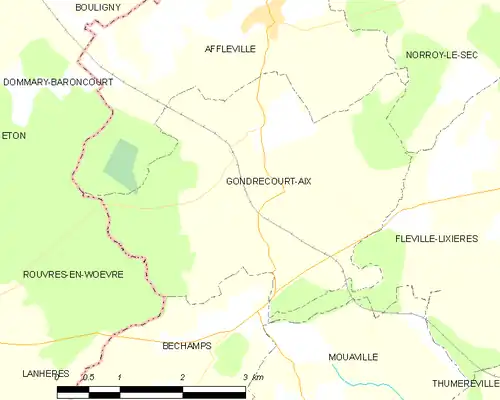 Detailkaart van de gemeente