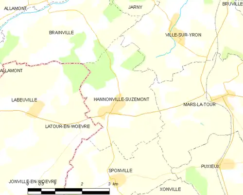 Detailkaart van de gemeente