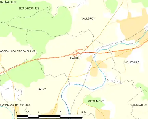 Detailkaart van de gemeente