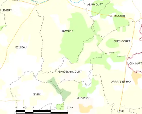 Detailkaart van de gemeente