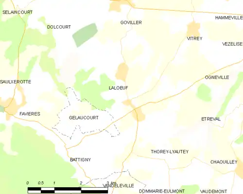Detailkaart van de gemeente