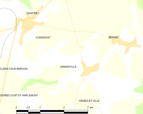 Detailkaart van de gemeente