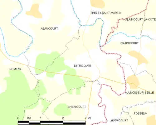 Detailkaart van de gemeente