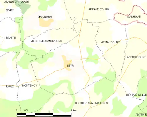 Detailkaart van de gemeente