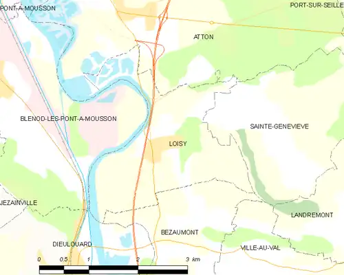 Detailkaart van de gemeente