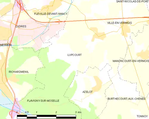 Detailkaart van de gemeente