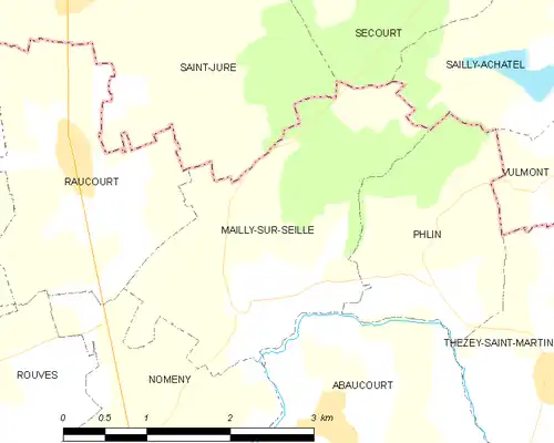 Detailkaart van de gemeente