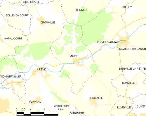 Detailkaart van de gemeente