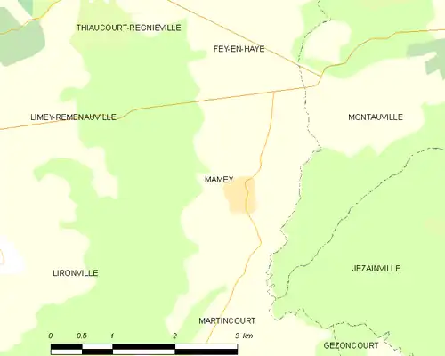 Detailkaart van de gemeente