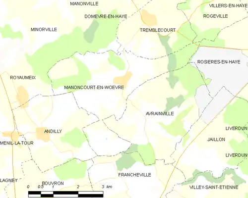 Detailkaart van de gemeente