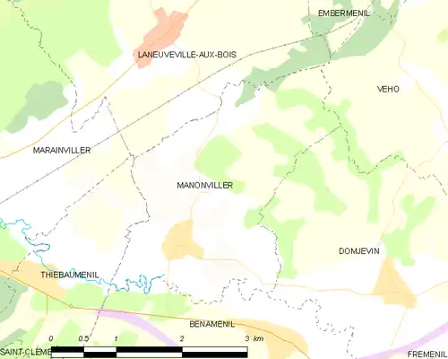 Detailkaart van de gemeente