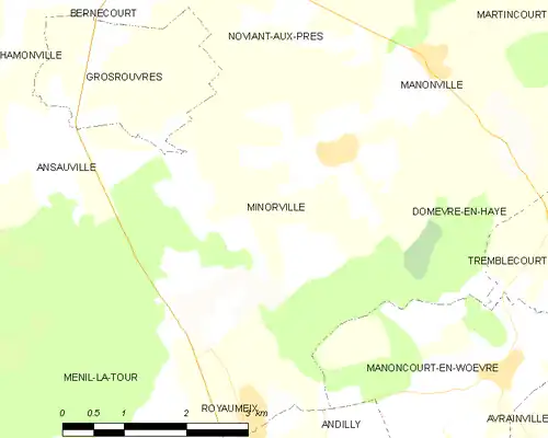 Detailkaart van de gemeente