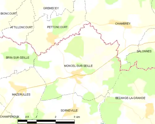 Detailkaart van de gemeente