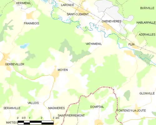 Detailkaart van de gemeente