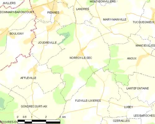 Detailkaart van de gemeente