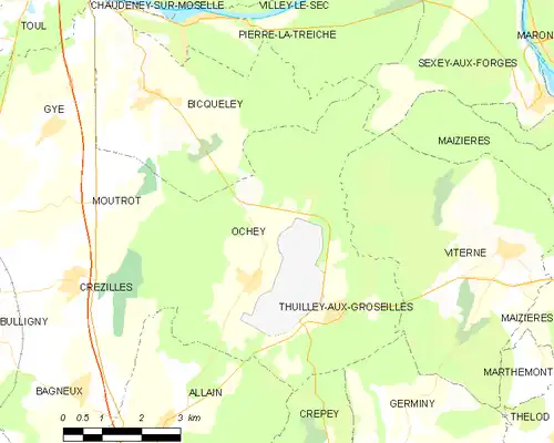 Detailkaart van de gemeente