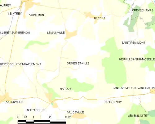 Detailkaart van de gemeente