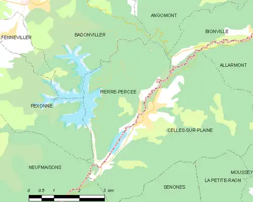 Detailkaart van de gemeente