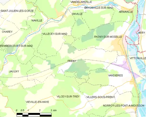 Detailkaart van de gemeente