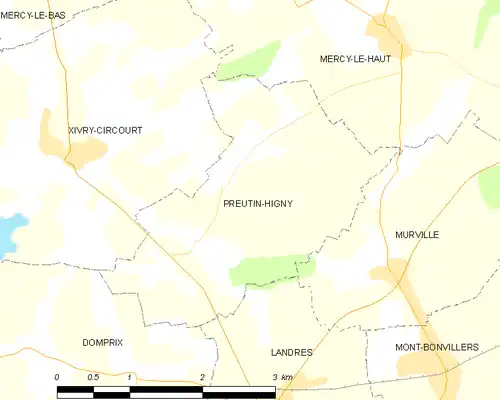 Detailkaart van de gemeente