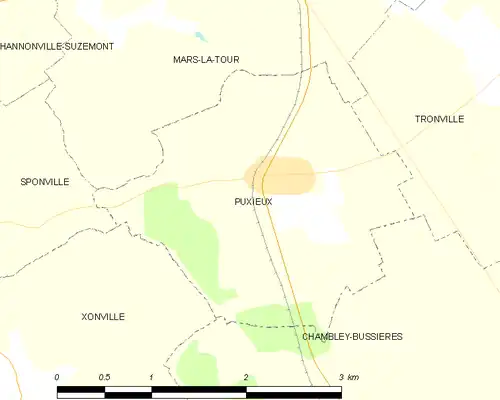 Detailkaart van de gemeente