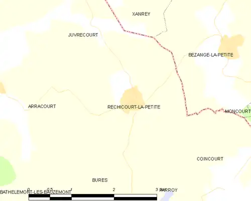 Detailkaart van de gemeente