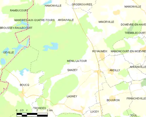 Detailkaart van de gemeente