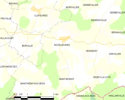 Detailkaart van de gemeente