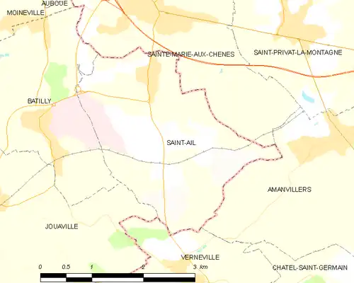 Detailkaart van de gemeente