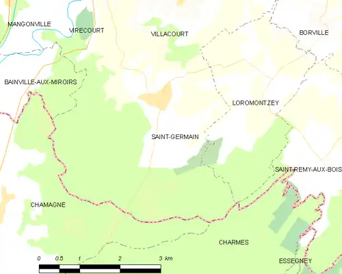 Detailkaart van de gemeente