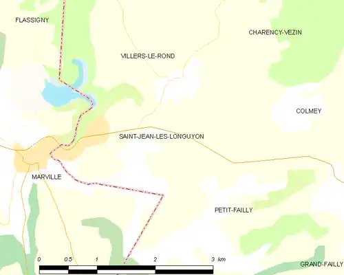 Detailkaart van de gemeente