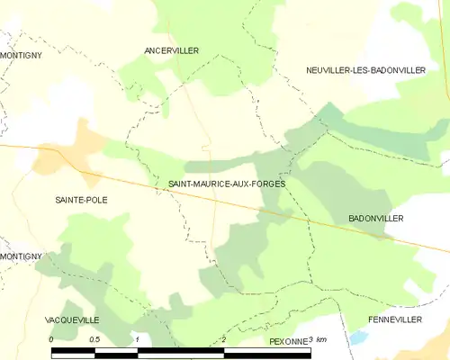 Detailkaart van de gemeente