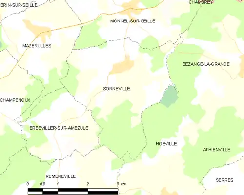 Detailkaart van de gemeente