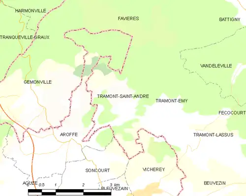 Detailkaart van de gemeente