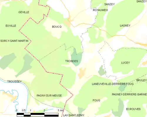 Detailkaart van de gemeente