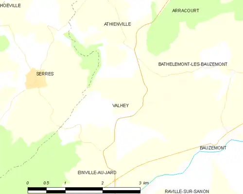 Detailkaart van de gemeente