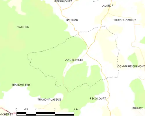 Detailkaart van de gemeente