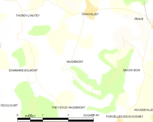 Detailkaart van de gemeente