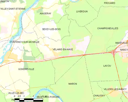 Detailkaart van de gemeente