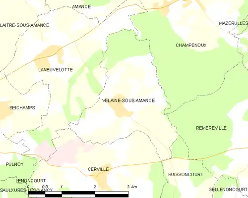 Detailkaart van de gemeente