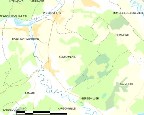 Detailkaart van de gemeente